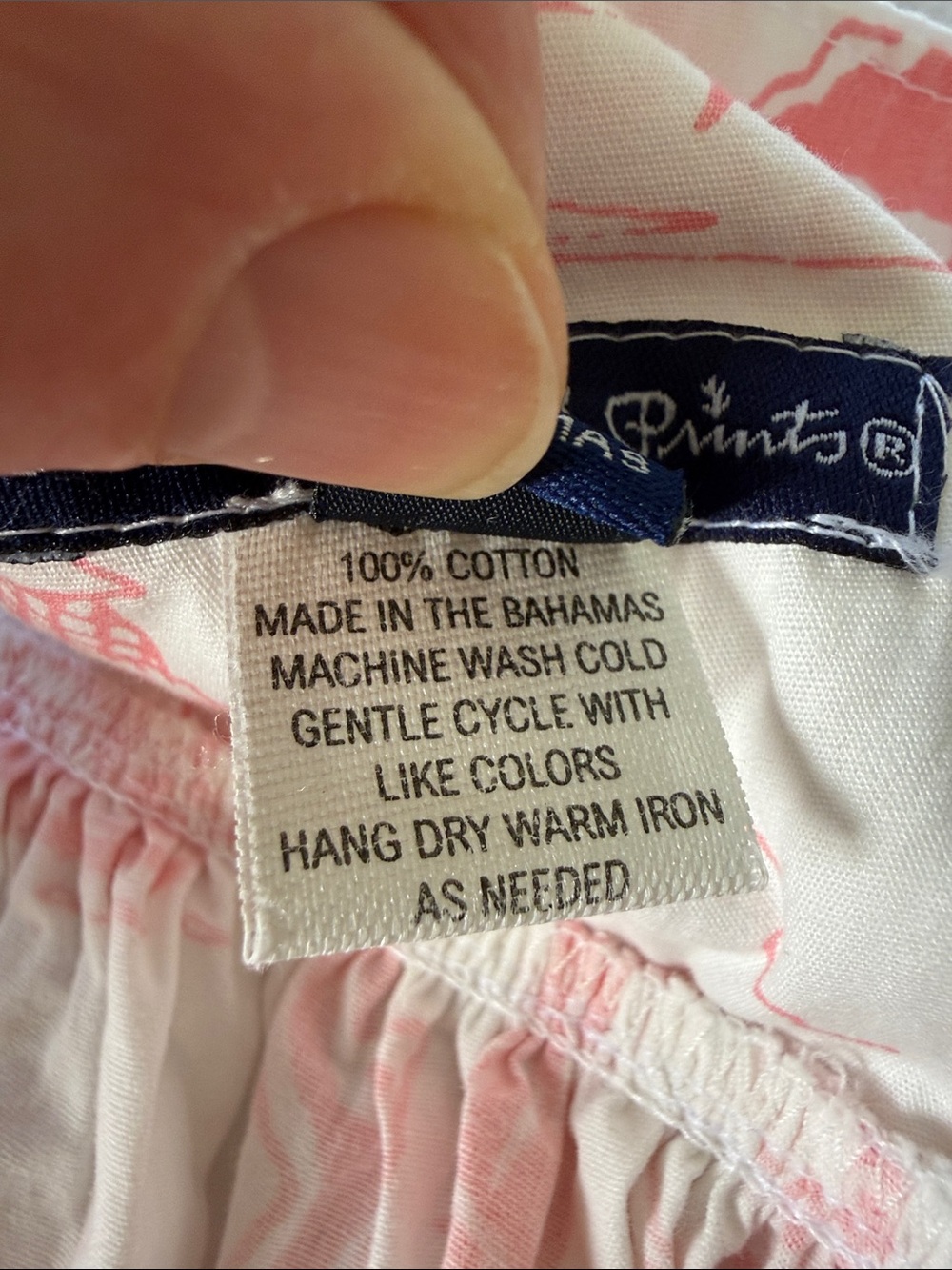 Bahama Hand Prints Girls White & Coral Island Print Sundress sz 8 - Picture 8 of 11